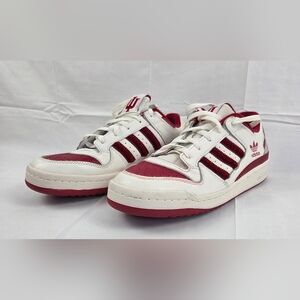 Indiana Hoosiers Adidas Originals Forum Low CL Shoes Mens 12 White Red 2023